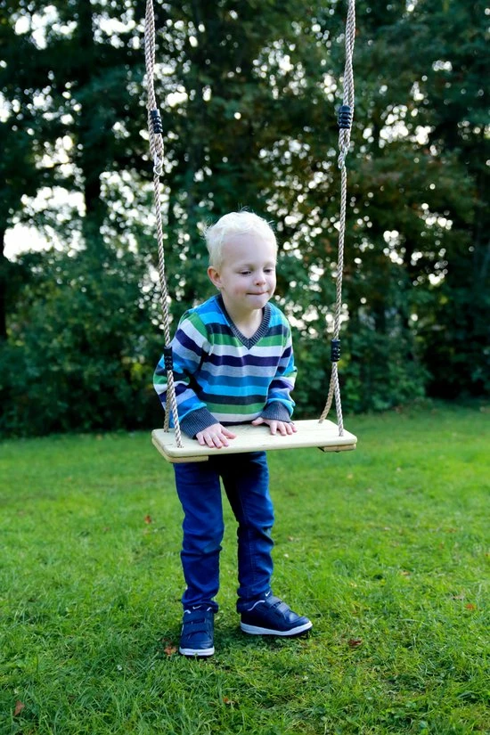 AXI Houten Schommelzitje - Schommel Met Ophangringen En Stelachten In Gegalvaniseerd Staal 4 AXI Houten Schommelzitje - Schommel Met Ophangringen En Stelachten In Gegalvaniseerd Staal - Afbeelding 4